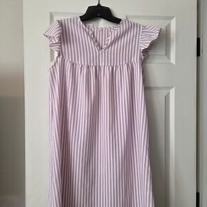 Pink and White Striped Dress